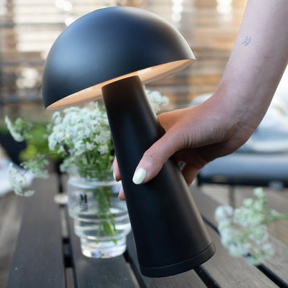 Markslöjd Fungi Uppladdningsbar Bordlampa Matt Svart B/O