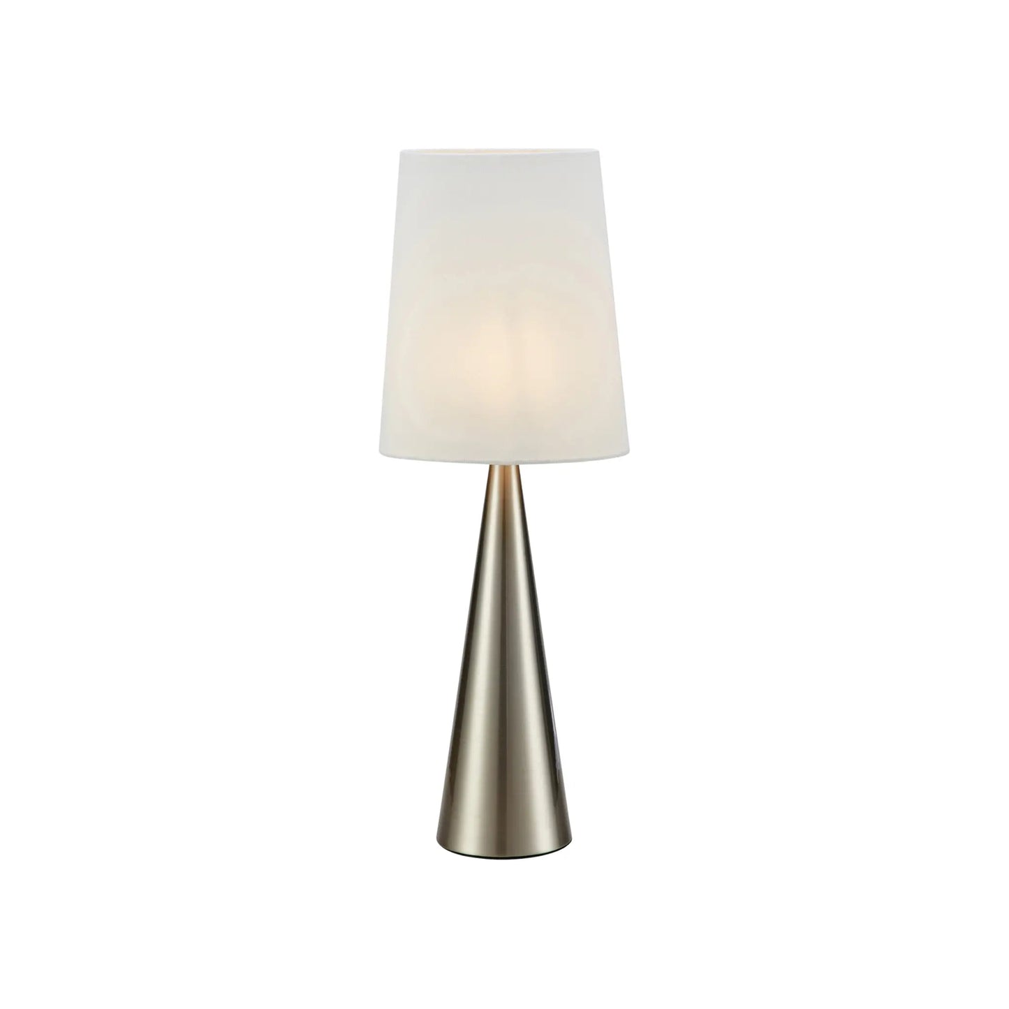 Markslöjd Conus Bordslampa 1 l Satin, Nickel/Offwhite