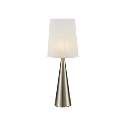Markslöjd Conus Bordslampa 1 l Satin, Nickel/Offwhite
