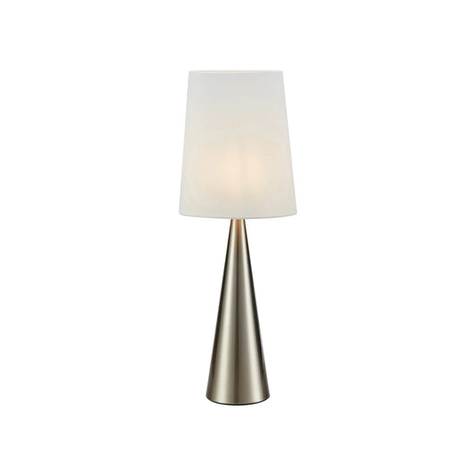 Markslöjd Conus Bordslampa 1 l Satin, Nickel/Offwhite