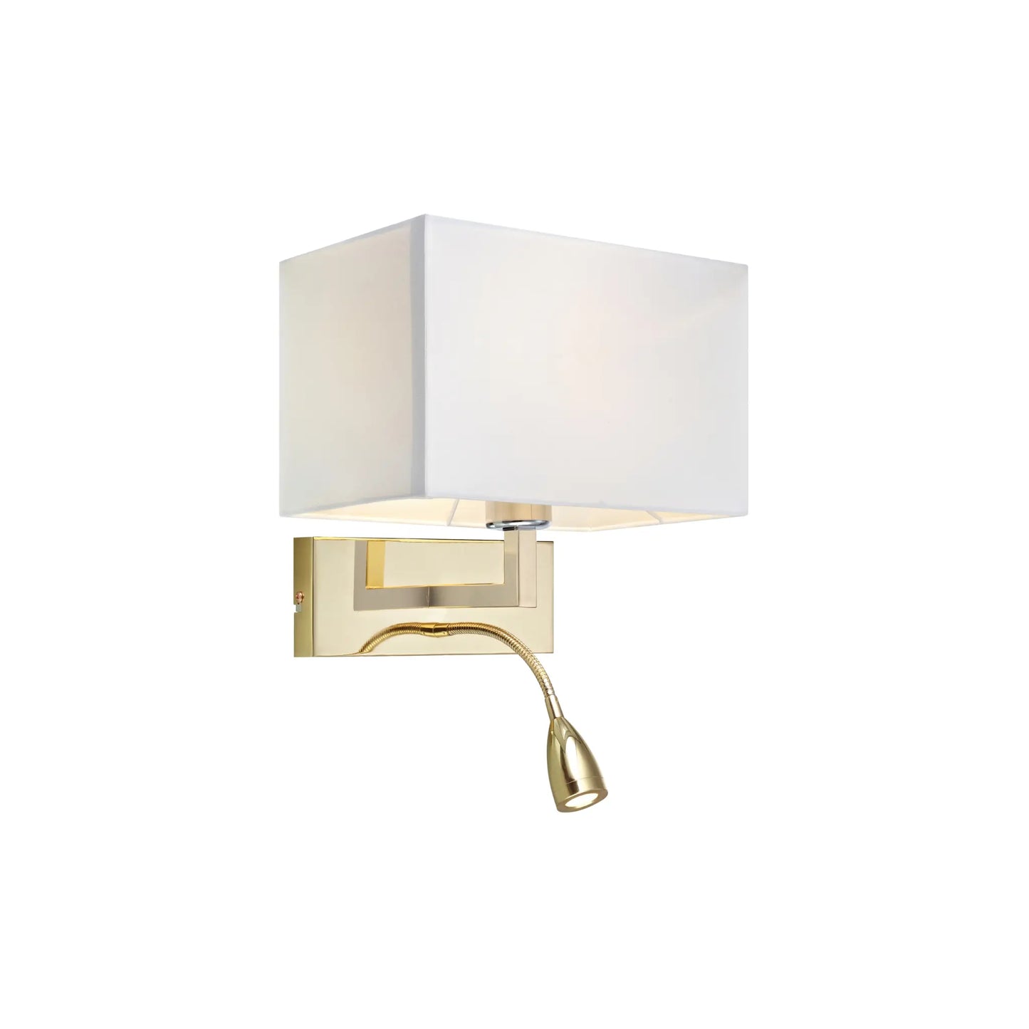 Markslöjd Savoy Vägglampa 2 l, Mässing/Vit