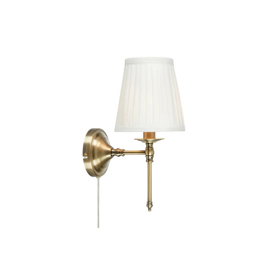 Markslöjd Manor Vägglampa, Vit/Antik Mässing