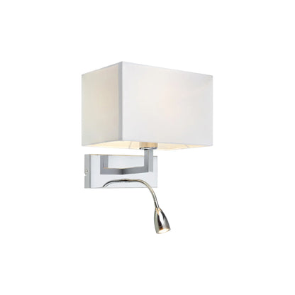 Markslöjd Savoy Vägglampa 2 l, Krom/Vit