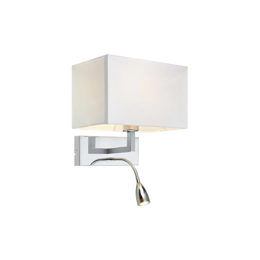 Markslöjd Savoy Vägglampa 2 l, Krom/Vit