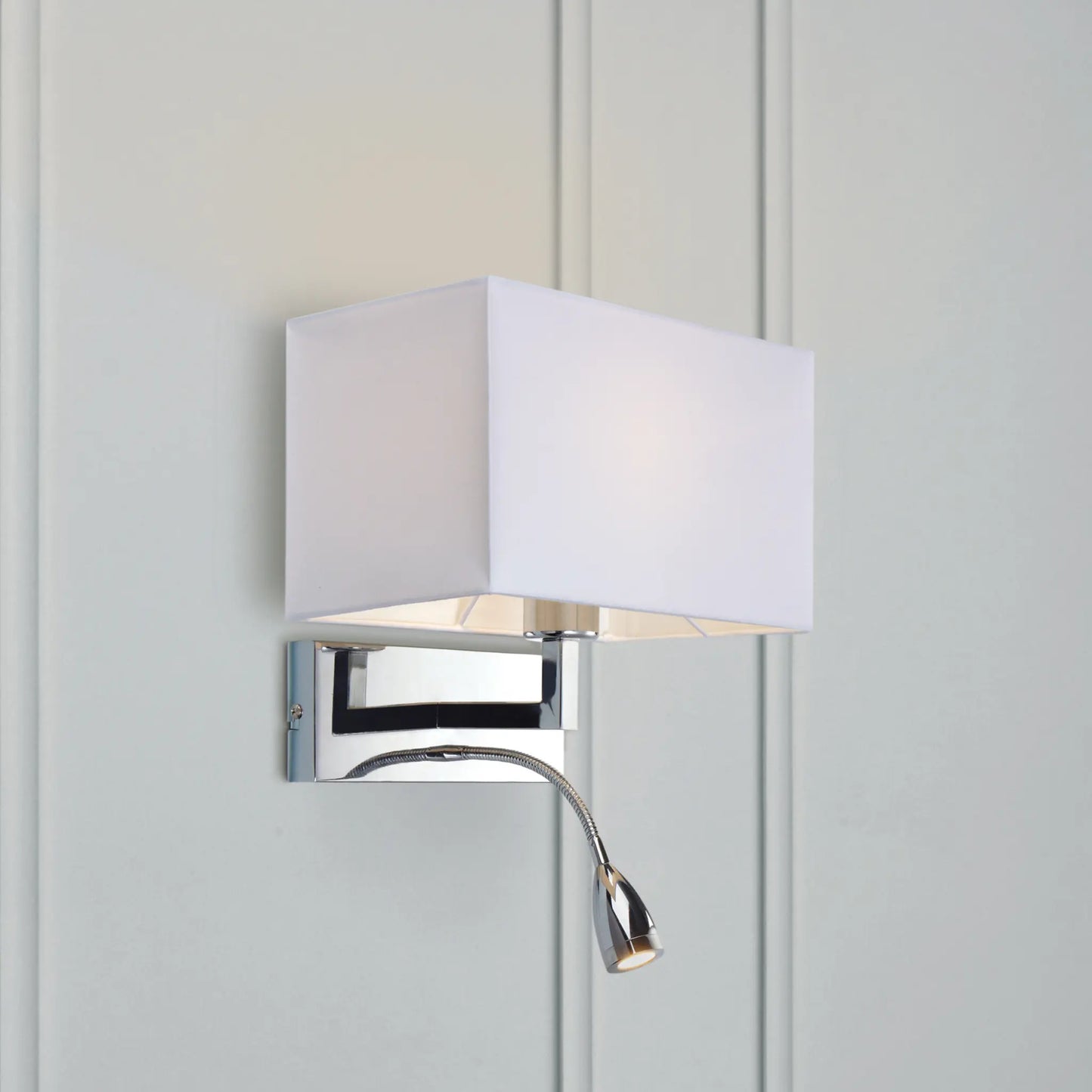 Markslöjd Savoy Vägglampa 2 l, Krom/Vit