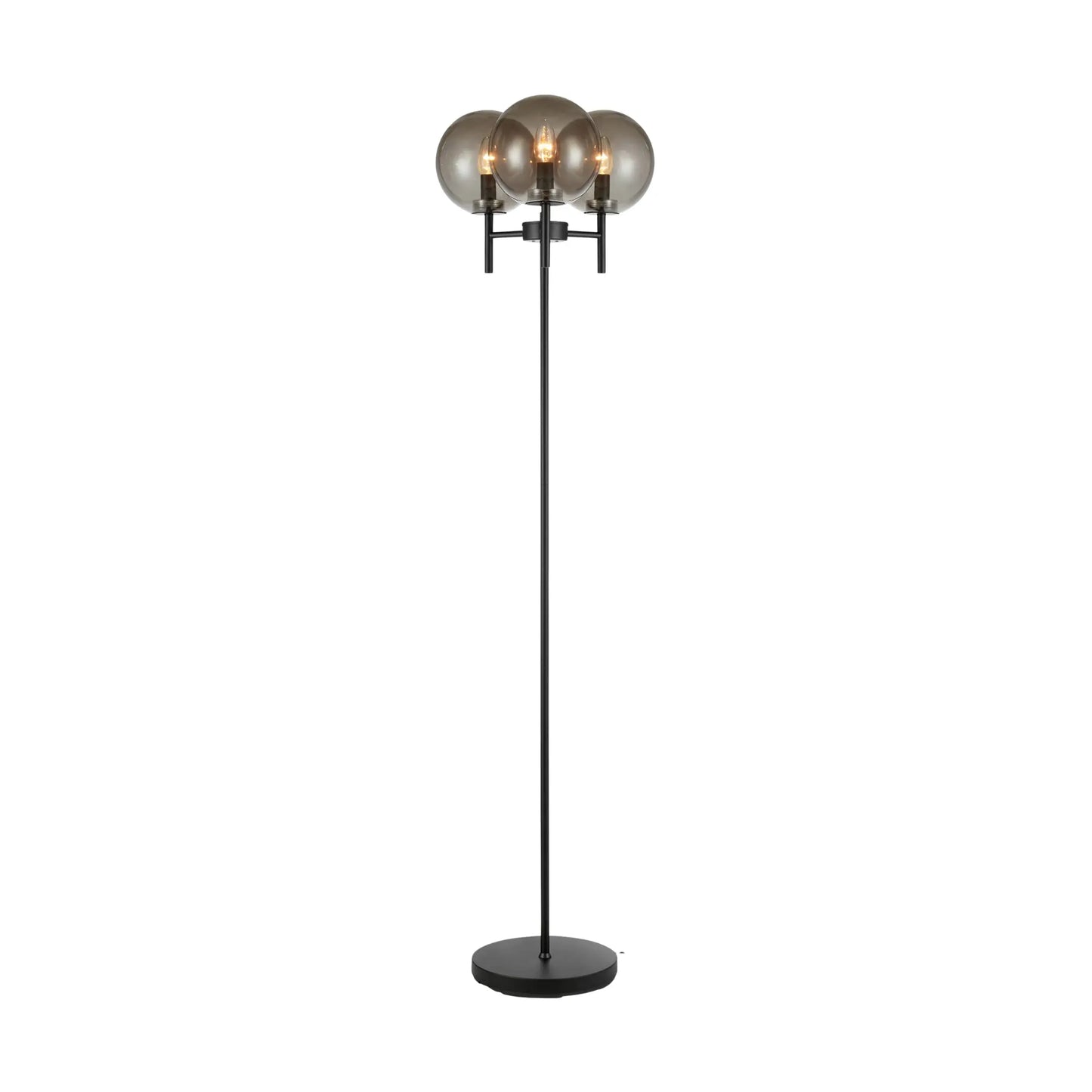 Markslöjd Crown Golvlampa 3 l, Svart/Rökfärgad