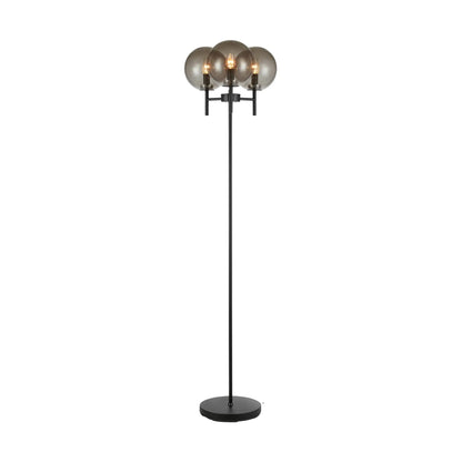 Markslöjd Crown Golvlampa 3 l, Svart/Rökfärgad