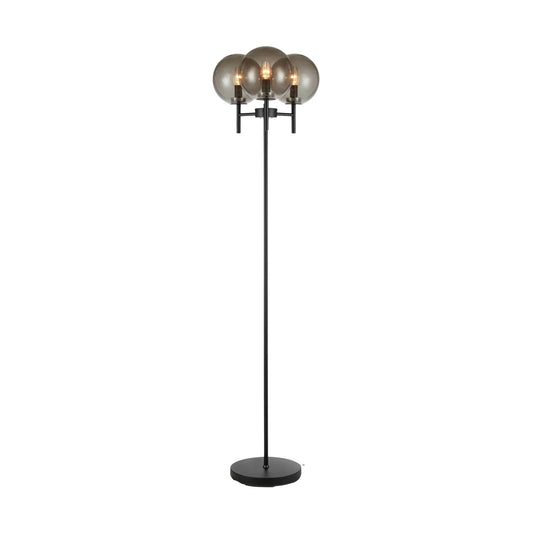 Markslöjd Crown Golvlampa 3 l, Svart/Rökfärgad
