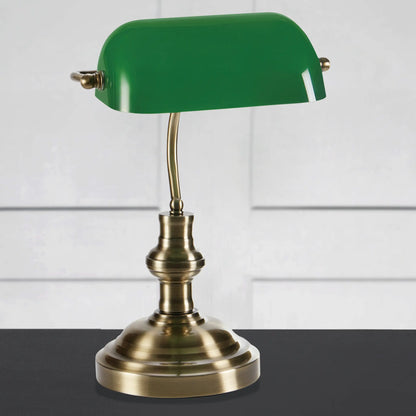 Markslöjd Bankers Bordslampa 42 cm 1 l, Oxid/Grön