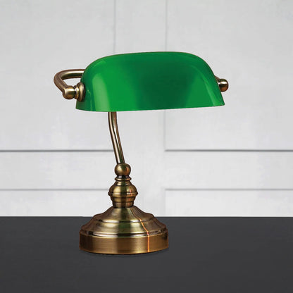 Markslöjd Bankers Bordslampa 25 cm 1 l, Oxid/Grön