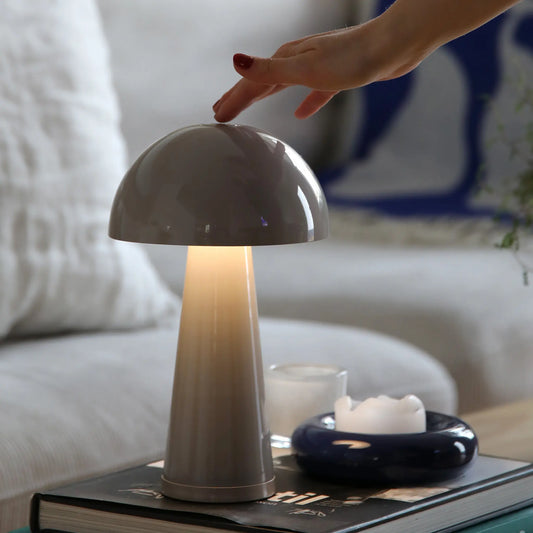 Markslöjd Fungi Uppladdningsbar Bordslampa, Greige B/O