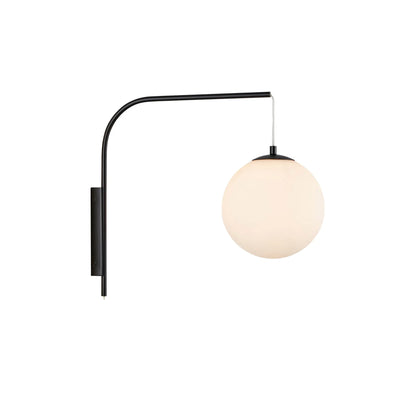Markslöjd Dione Vägglampa 1 l, Vit/Svart
