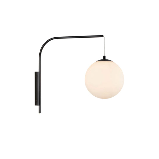 Markslöjd Dione Vägglampa 1 l, Vit/Svart