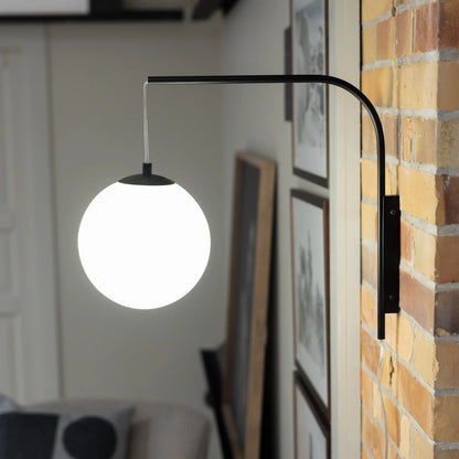 Markslöjd Dione Vägglampa 1 l, Vit/Svart