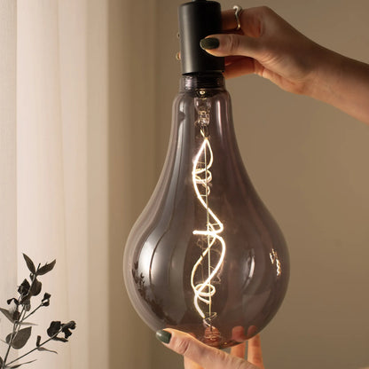 Markslöjd Pear-Lampa E27 4W Mjuk Led 168, Rökfärgad