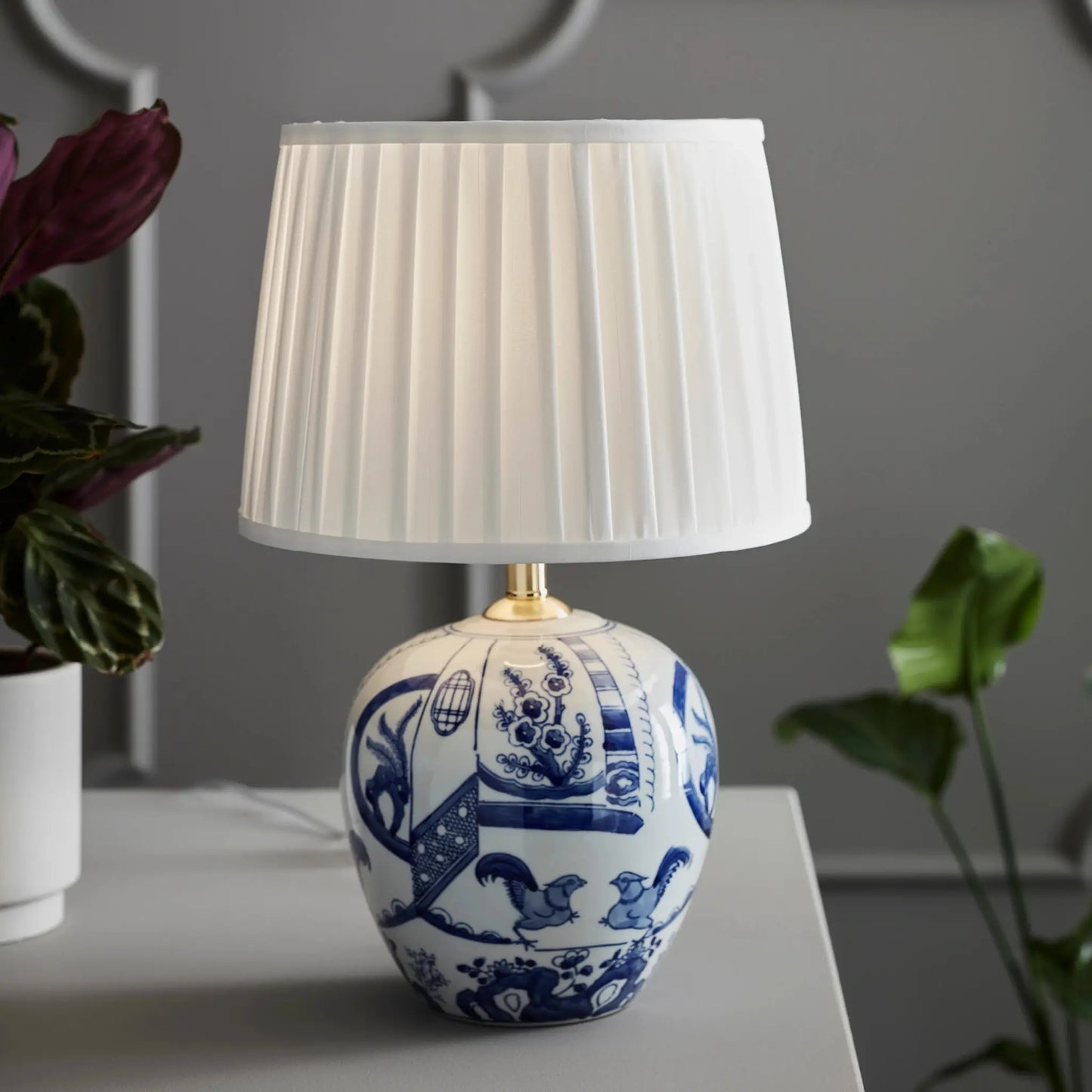 Markslöjd Göteborg Bordslampa 48cm, Blå/Vit