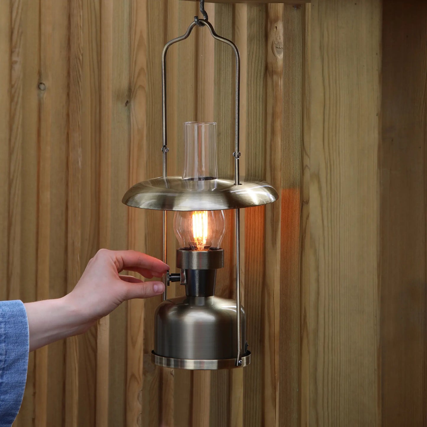 Markslöjd Fanos Uppladdningsbar Bordslampa, Antik Mässing B/O