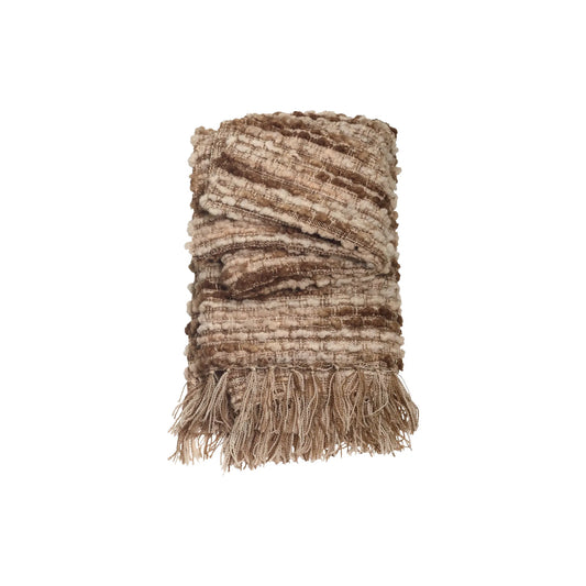 Mogihome, Roxie Pläd, Beige-Silvra Home