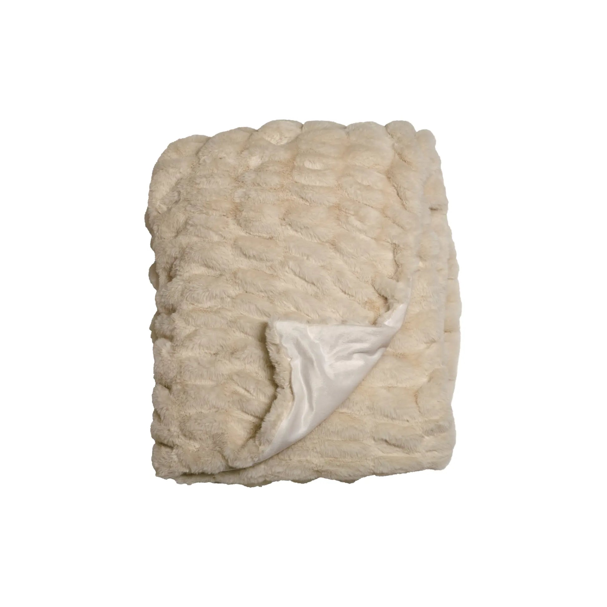 Mogihome, Fluffy Pläd, Creme-Silvra Home
