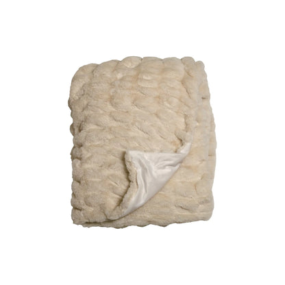 Mogihome, Fluffy Pläd, Creme-Silvra Home