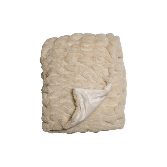 Mogihome, Fluffy Pläd, Creme-Silvra Home