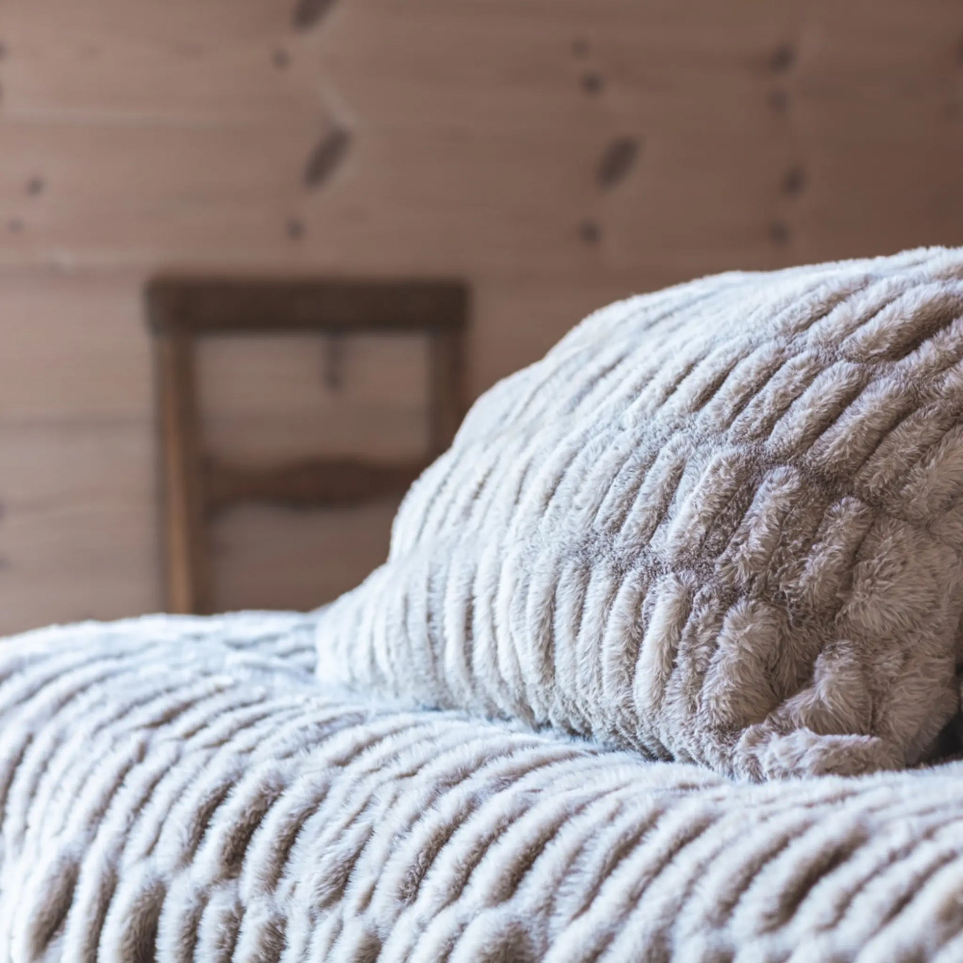 Mogihome, Fluffy Pläd, Beige-Silvra Home