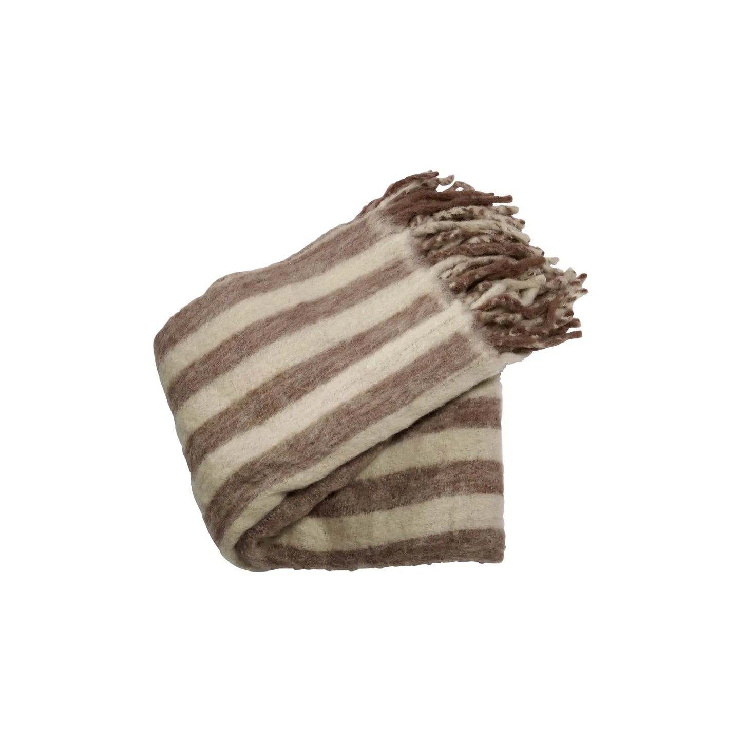 Mogihome Stripe Pläd Morgan, Natur/Brun
