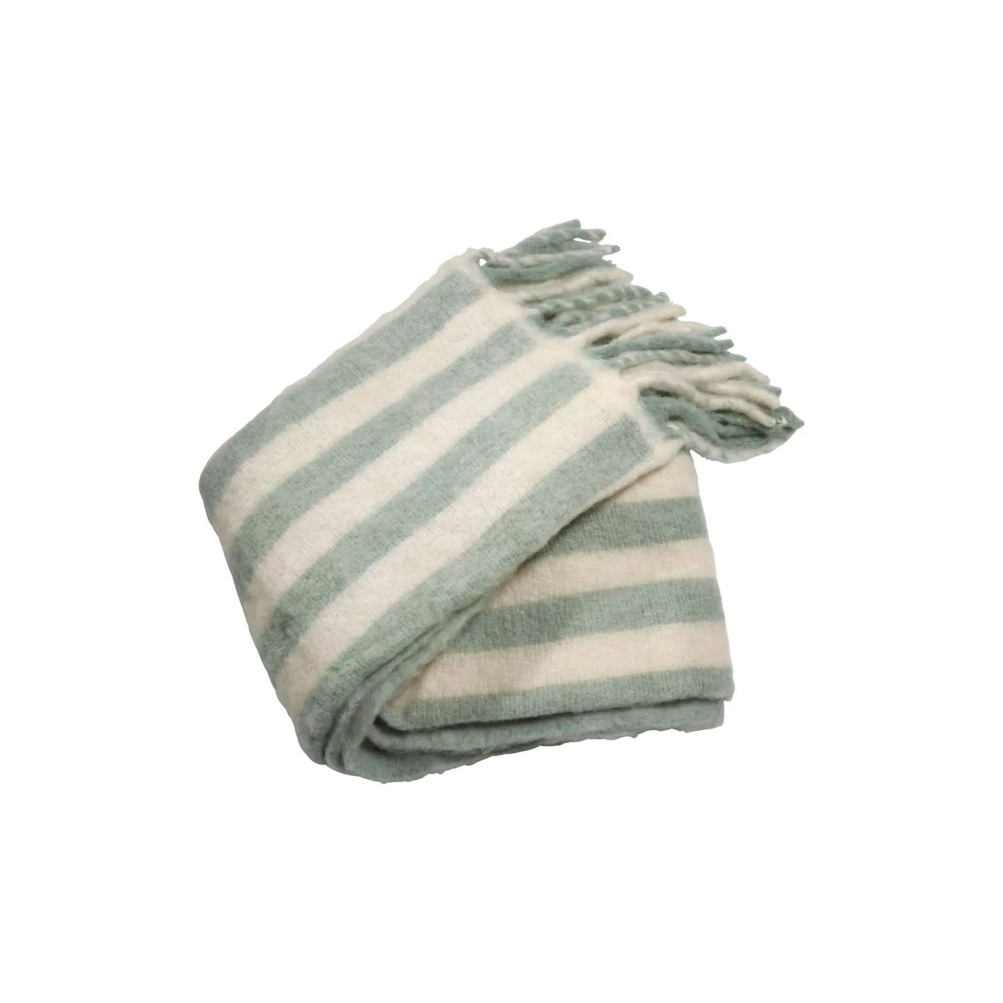 Mogihome Stripe Pläd Morgan, Creme/Mint