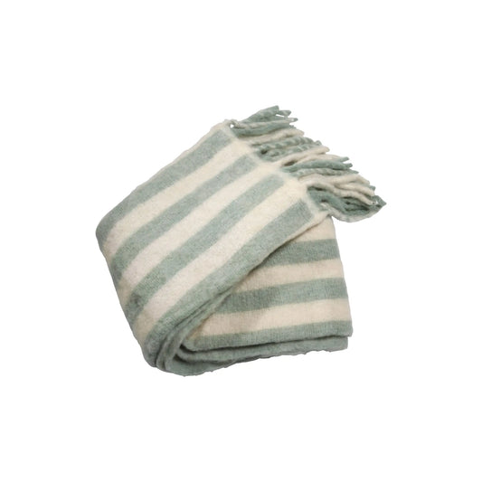 Mogihome Stripe Pläd Morgan, Creme/Mint
