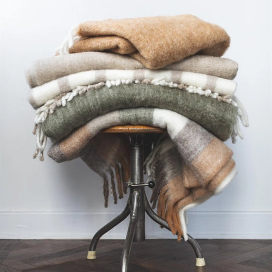 Mogihome, Morgan Pläd, Beige-Silvra Home