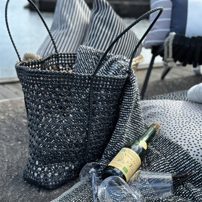 Mogihome, Strandväska Mogi, Svart-Silvra Home