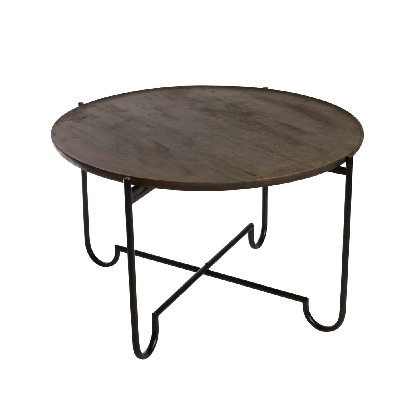 Mogihome, Hoxton Soffbord Runt, Brun-Silvra Home