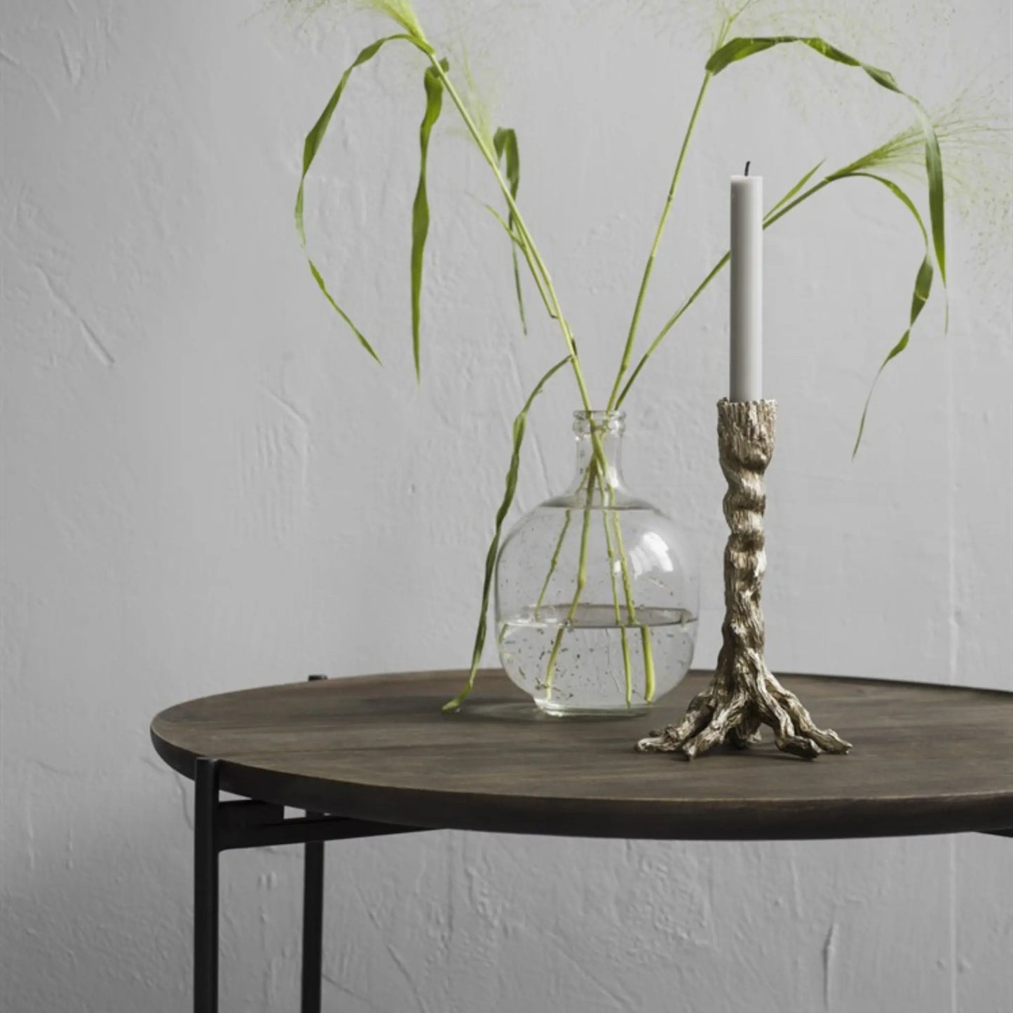 Mogihome, Hoxton Soffbord Runt, Brun-Silvra Home