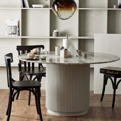 Nordal Erie Rund Matbord, Vit Marmor