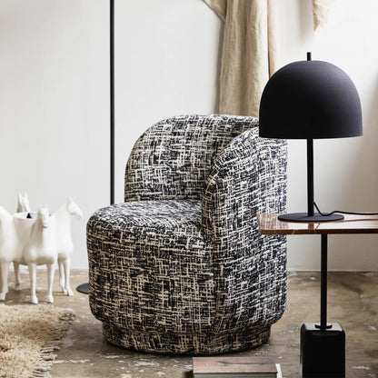 Nordal Bomu Loungestol, Svart/Vit