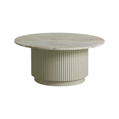 Nordal Erie Soffbord Rund, Vit Marmor