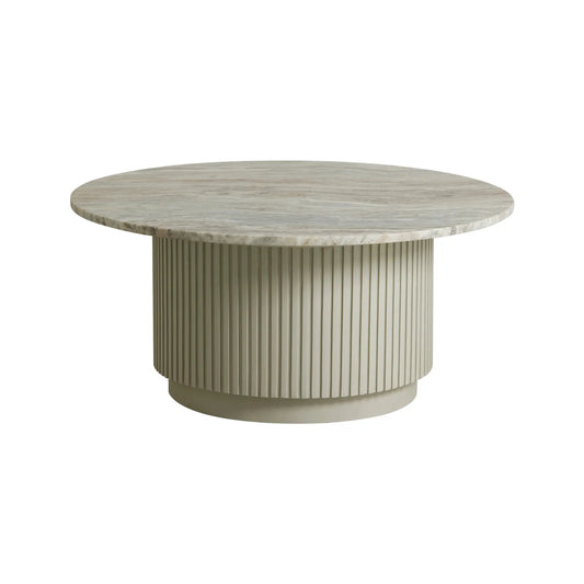 Nordal Erie Soffbord Rund, Vit Marmor