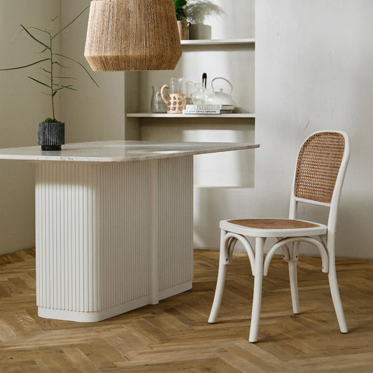 Nordal Eriso Matbord, Vit/Marmor