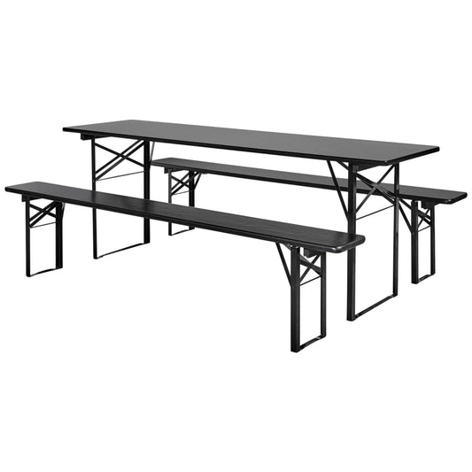 Nordal Bord/Bänk Set L, Svart