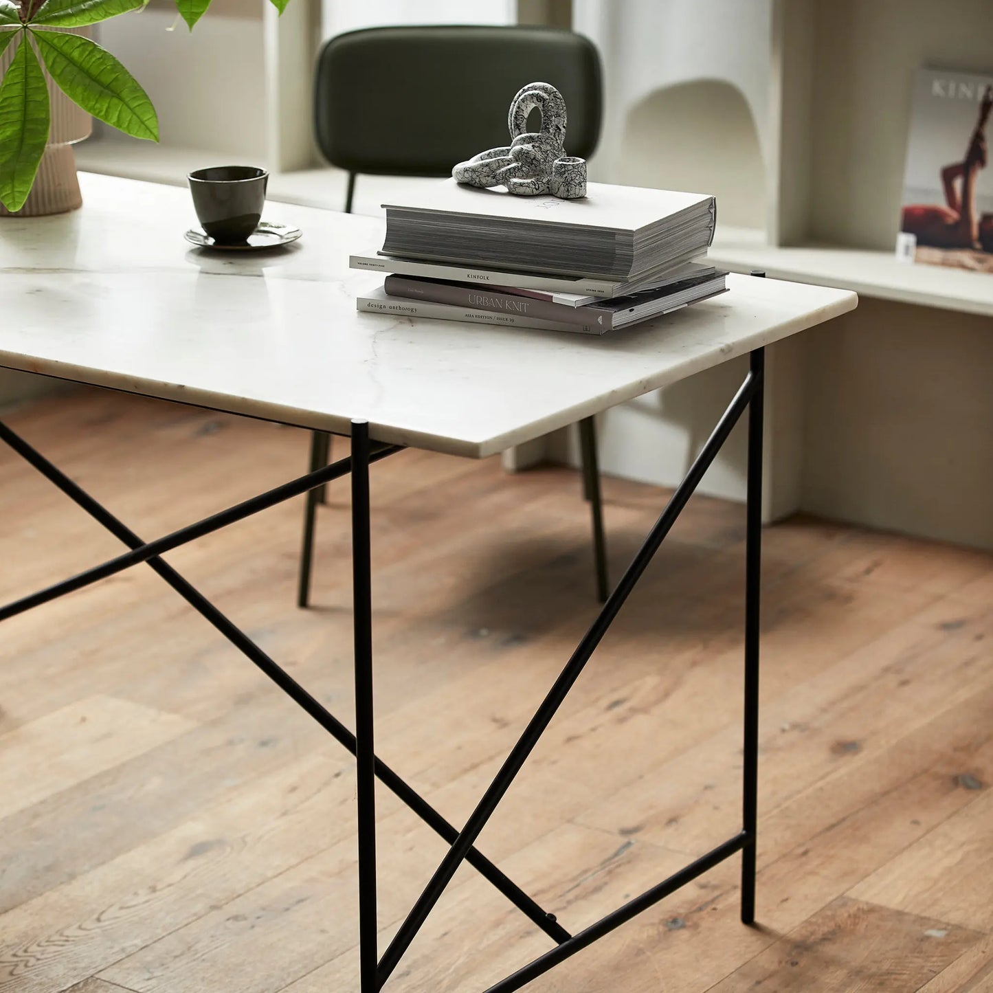 Nordal Dee Skrivbord, Vit Marmor