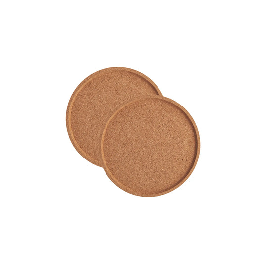 Kosta Boda, Viva Korkunderlägg 17,3 cm 2-pack, Brun-Silvra Home
