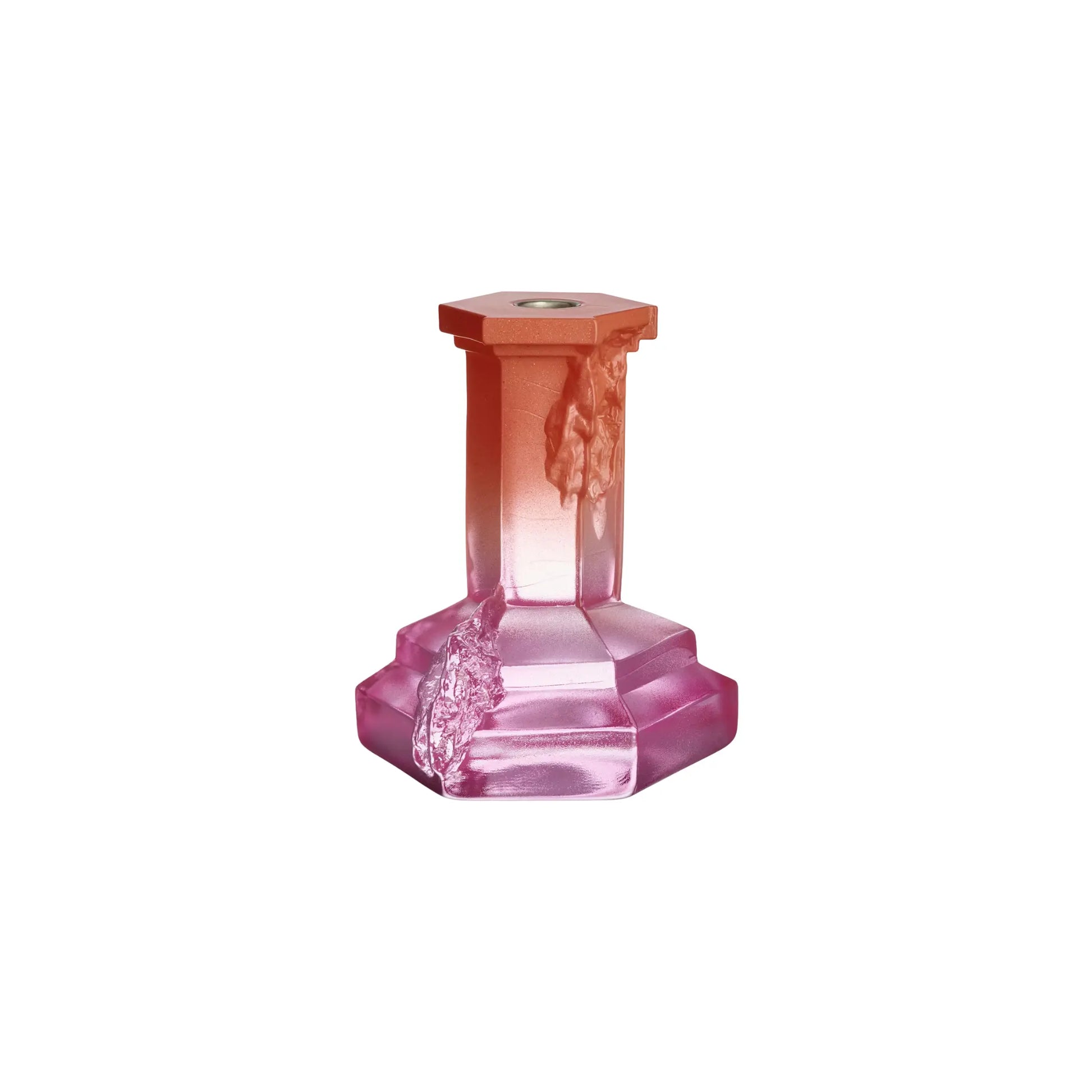 Kosta Boda, Rocky Baroque Ljusstake 17,5 cm, Spicy Rose-Silvra Home