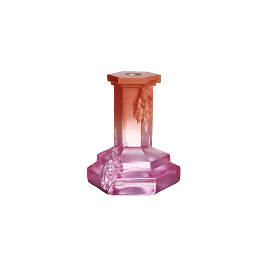 Kosta Boda, Rocky Baroque Ljusstake 17,5 cm, Spicy Rose-Silvra Home