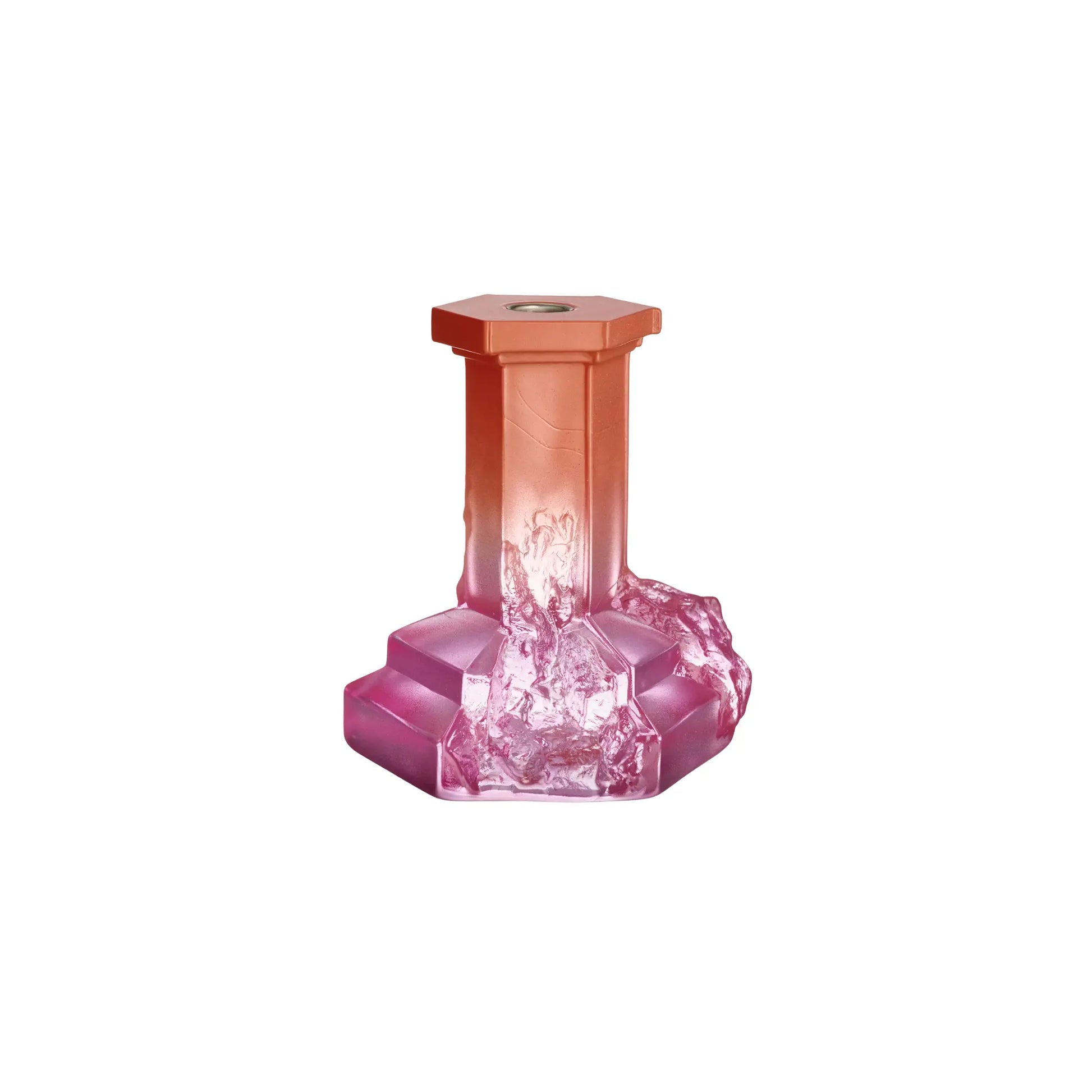 Kosta Boda, Rocky Baroque Ljusstake 17,5 cm, Spicy Rose-Silvra Home