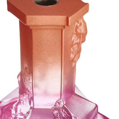 Kosta Boda, Rocky Baroque Ljusstake 17,5 cm, Spicy Rose-Silvra Home
