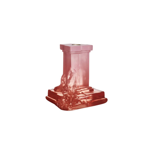 Kosta Boda, Rocky Baroque Ljusstake 15 cm, Spicy Rose-Silvra Home