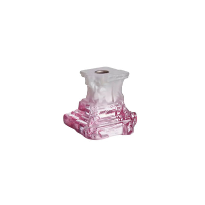 Kosta Boda, Rocky Baroque Ljusstake 9,5 cm, Spicy Rose-Silvra Home
