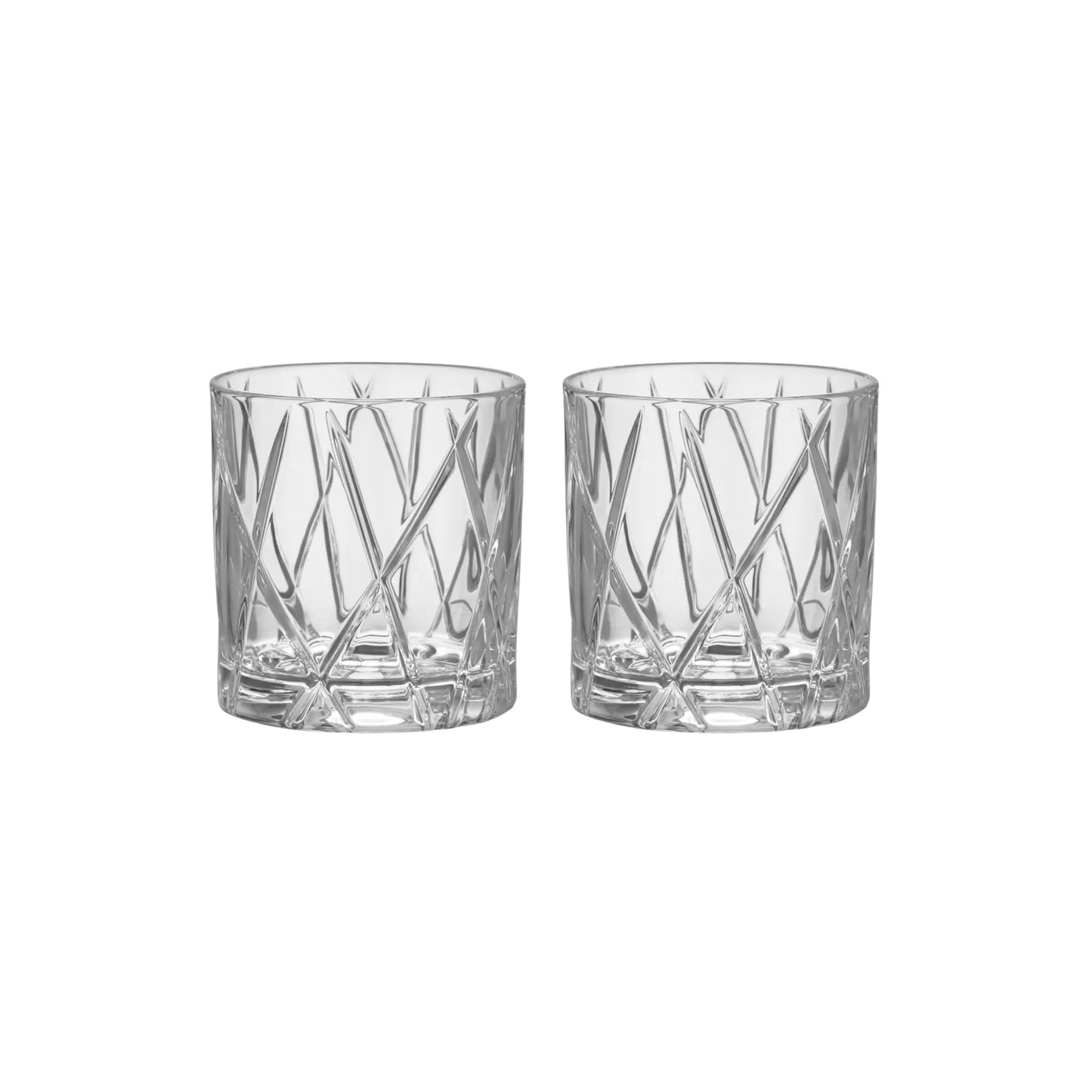 Orrefors, City Double Old Fashioned Glas 34cl 2-Pack, Klar/Vit-Silvra Home