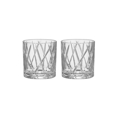Orrefors, City Double Old Fashioned Glas 34cl 2-Pack, Klar/Vit-Silvra Home