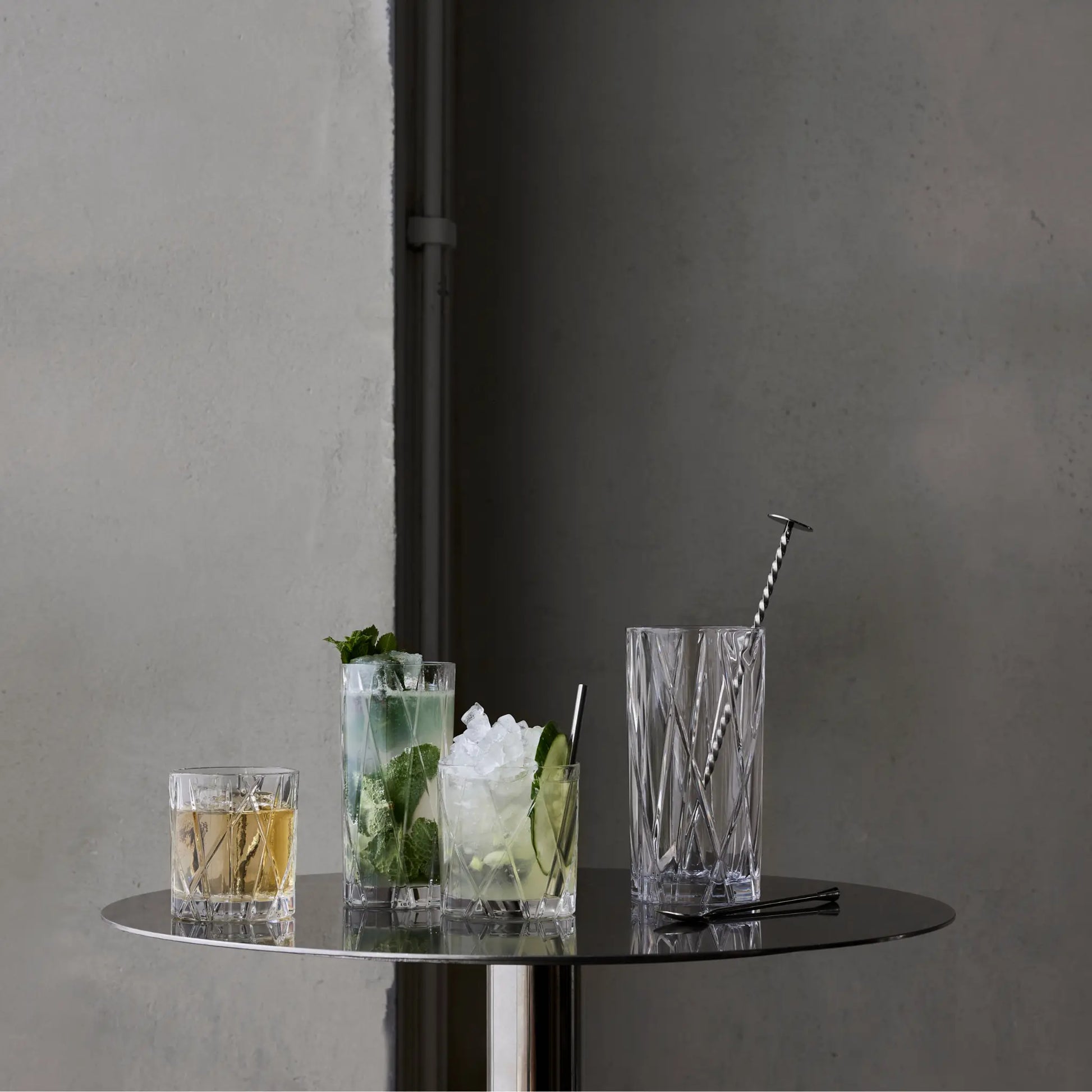 Orrefors, City Double Old Fashioned Glas 34cl 2-Pack, Klar/Vit-Silvra Home
